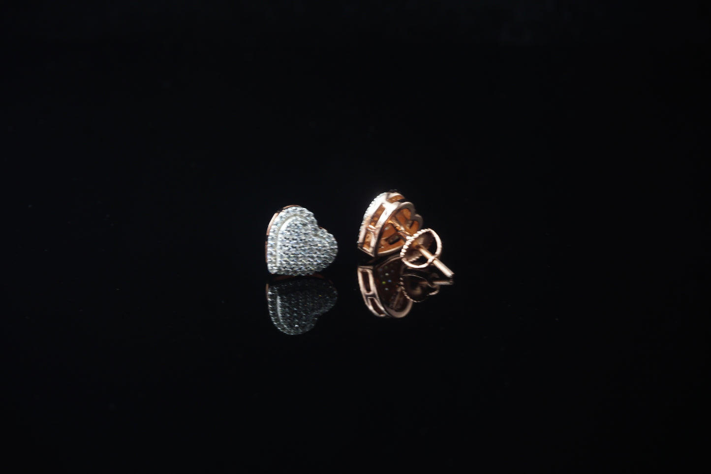 Heart Shaped Moisannite Stud Earrings - 11mm