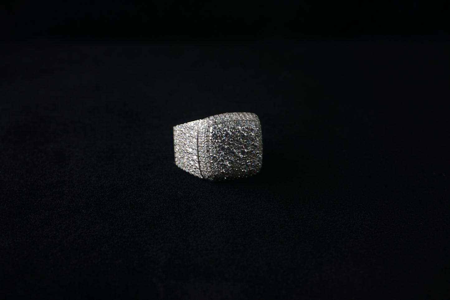 Pavé Moissanite Pinky Ring