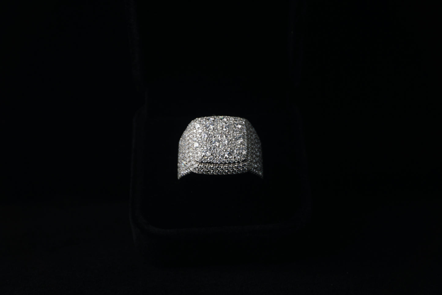 Pavé Moissanite Pinky Ring